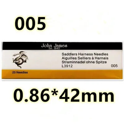 25Pcs/Bag Hand Junetree John James Saddlers Harness Needle Round point Needle Diy Leatherwear hand Tool Leather Crafts