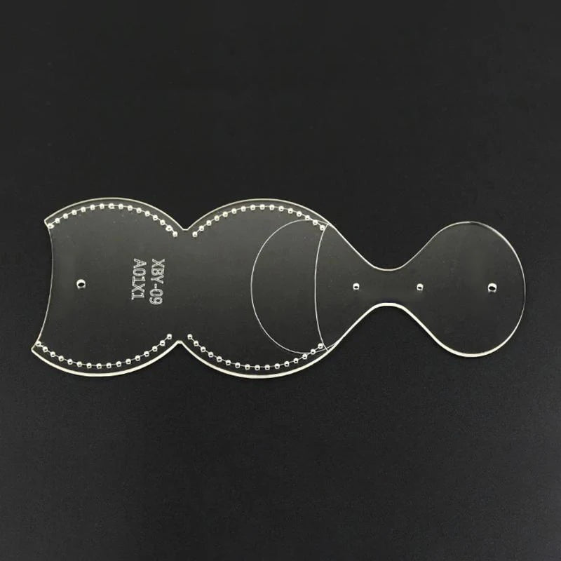 YOMDID Transparent Acrylic Change Wallet Key Buckle Bag Pattern Stencil Template Tool DIY Leather Tool