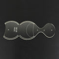 YOMDID Transparent Acrylic Change Wallet Key Buckle Bag Pattern Stencil Template Tool DIY Leather Tool