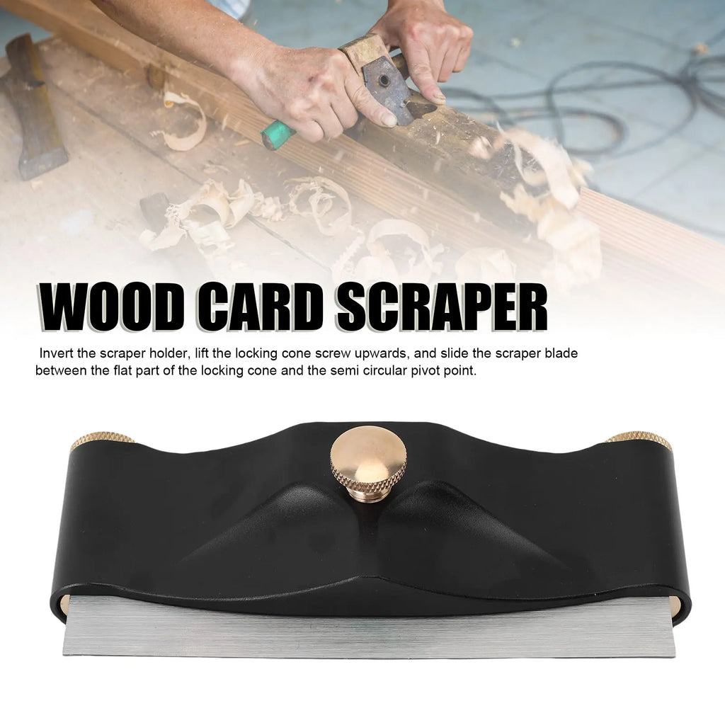 Wood Card Scraper Aluminum Alloy Well Rebound Reusable Woodworking Hand Scraping Tool