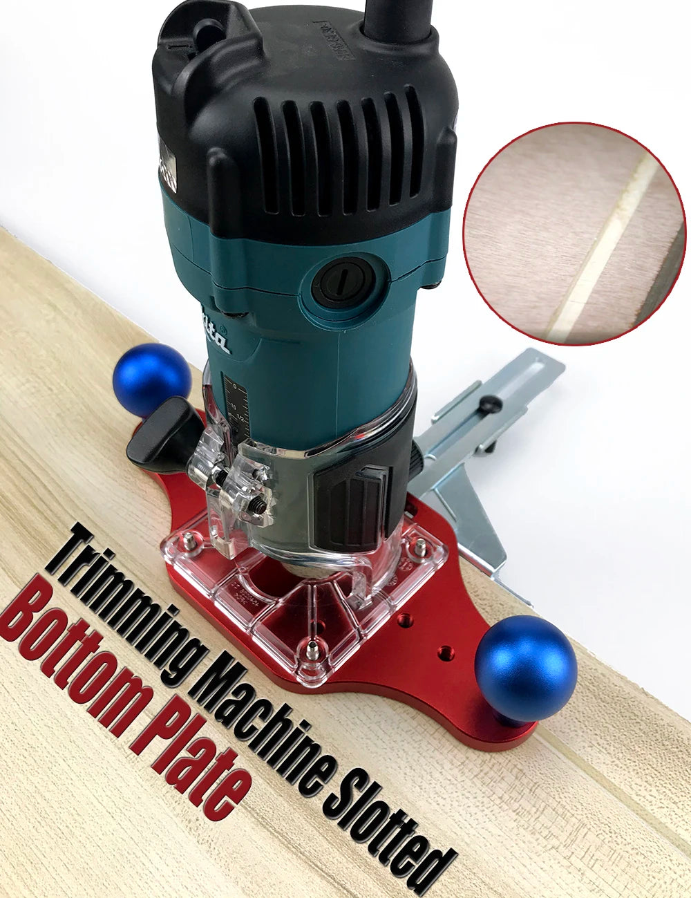 Wood Router Base Woodworking Trimming Machine Slotted Bottom Plate Bakelite Milling Mounting Plate Slotted Chamfer