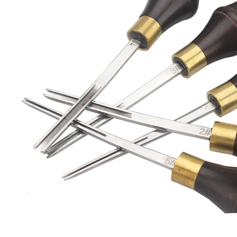 Professional Leather Edge Bevelers Wooden Handle Portable Wide Mouth Skiving Tool Functional Leather Edge Beveler