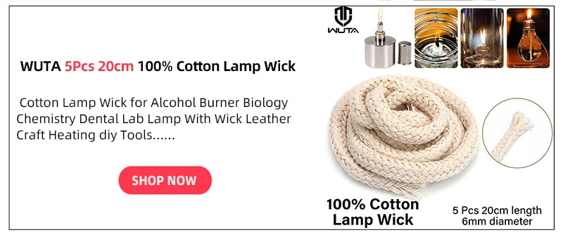 WUTA 200ml Stainless Steel+Brass Alcohol Burner Biology Chemistry Dental Lab Lamp With Wick Leather Craft Work Heating Tool Safe
