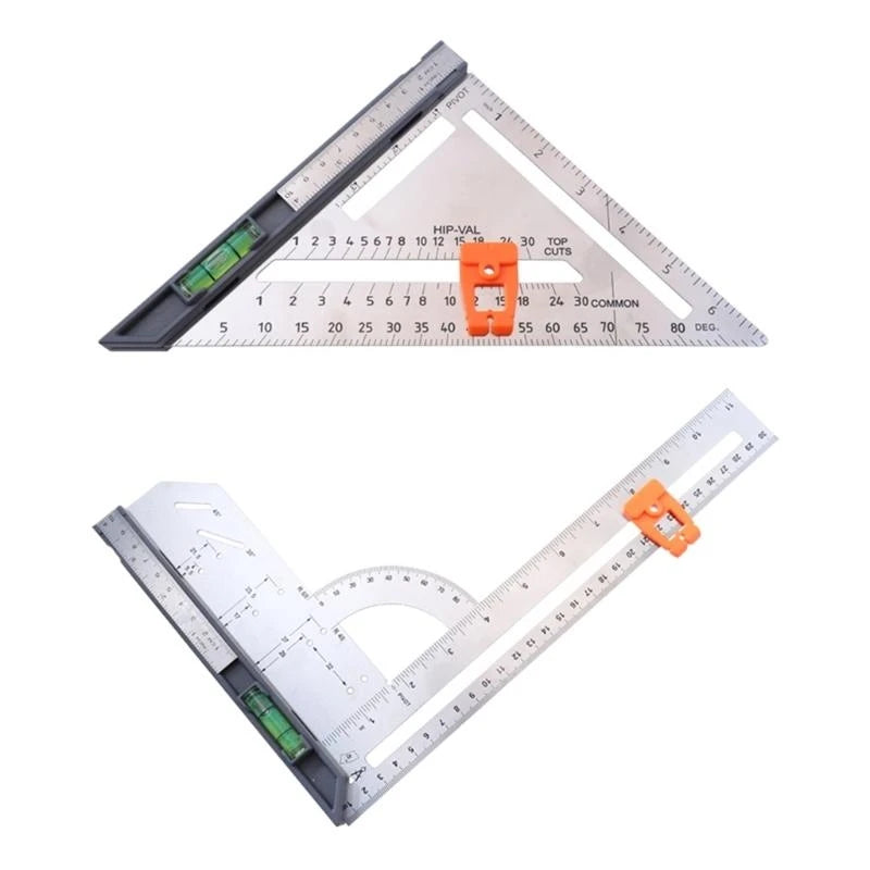 U2JC 90 Degree AngleRuler Woodworking Square Ruler for Carpenter Multifunction Woodworking Tools Detachable AngleGauge