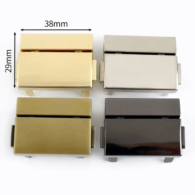 Deepeel 2Pcs Metal Lock Buckles for Women's Bags Turn Twist Locks Shoulder Bag Decor Closure Latch Clasp DIY Hardware Accessory