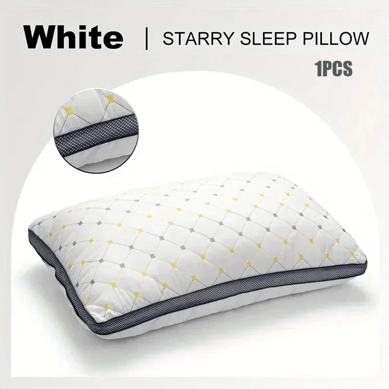 Polyester Pillow Insert for Adults - Hotel & Home Use Soft White Rectangular Bedding Core Durable Pillow for Dorm & Household