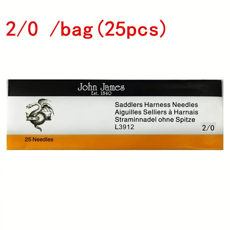 Junetree John James Saddlers Harness Needle Round point  JJ needle work good quality Assorted Hand Sewing Needle leatherCraft