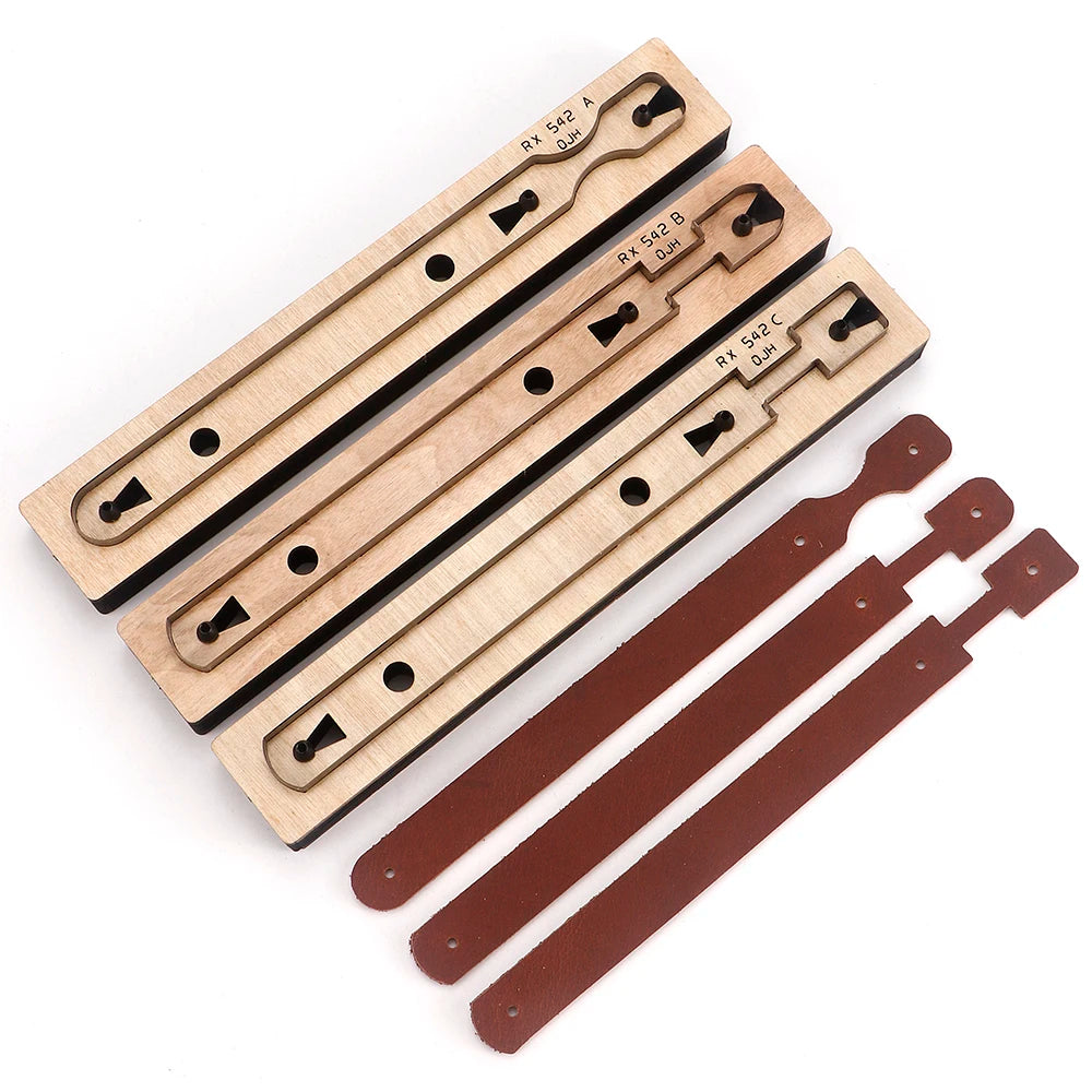 1pc Precision Leather Crafting Knife Mold - Long Handle, Steel Cutting & Stamping Template For Diy Leather Bag Straps