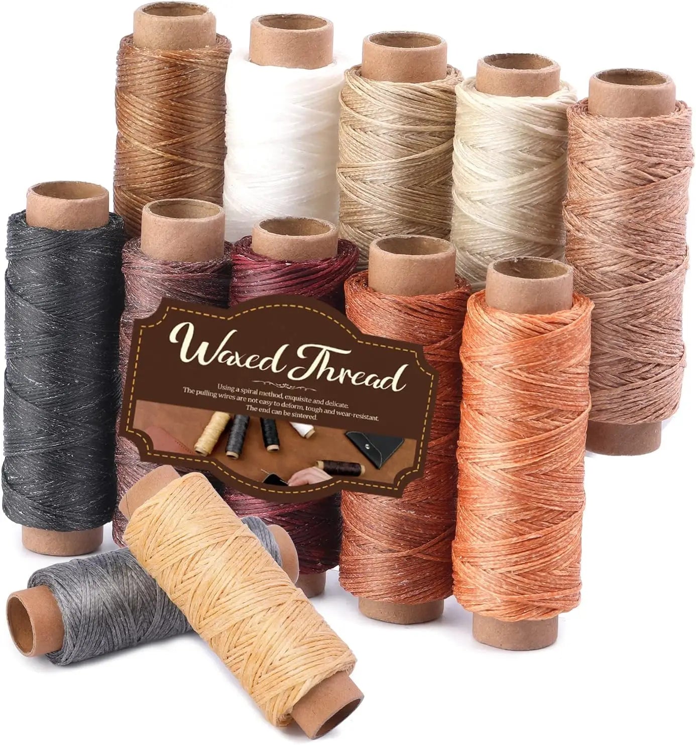 IMAZY Leather Sewing Waxed Thread Stitching Spool for Leather Craft DIY Bookbinding Shoe Repairing Sewing Tool Accessories