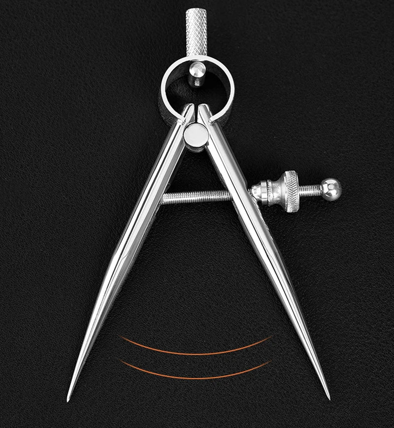 WUTA 304 Stainless Steel Wing Divider Smooth Metal Leather Splitter Spacing Compass Precision Scale for Metal,Wood,Craft,Jewelry