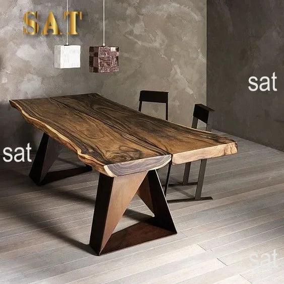 # Unique Furniture Design Walnut Slab Kitchen Restaurant Dining Wood Table For Sale