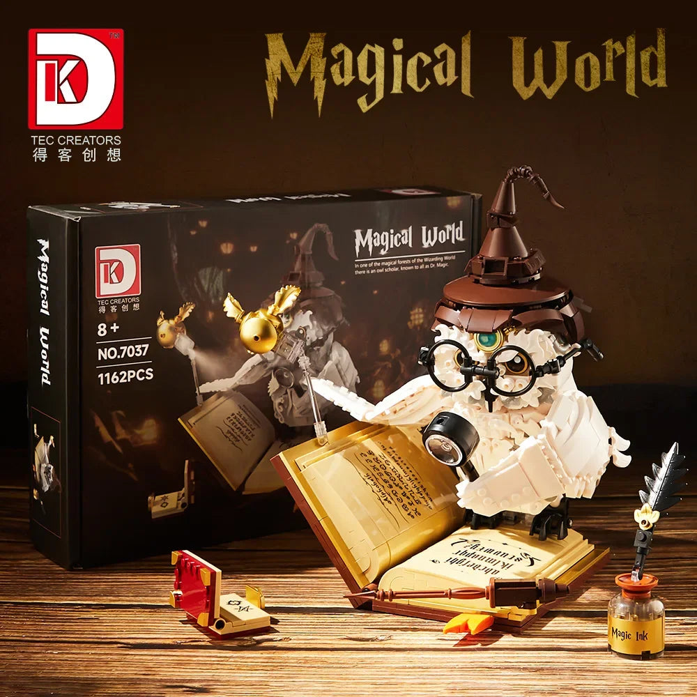 Magic Wand, Wizard’s Robe Model, Assembled Mini Brick Toy, Birthday Gift for Children and Adults.