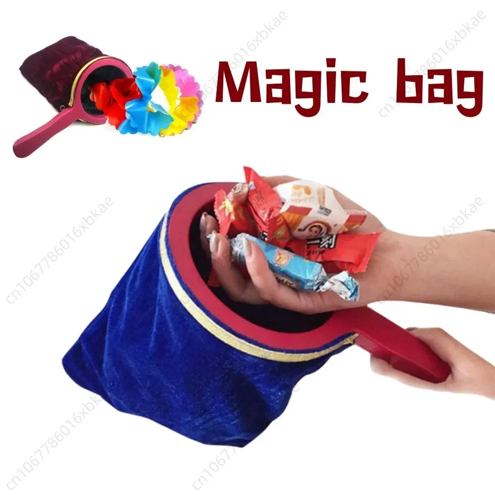 Magical Tricks Bag Magic Prop Twisting Handle Make Things Appear Disappear Performance Stage Magic Trick for Kids Party Supplies
