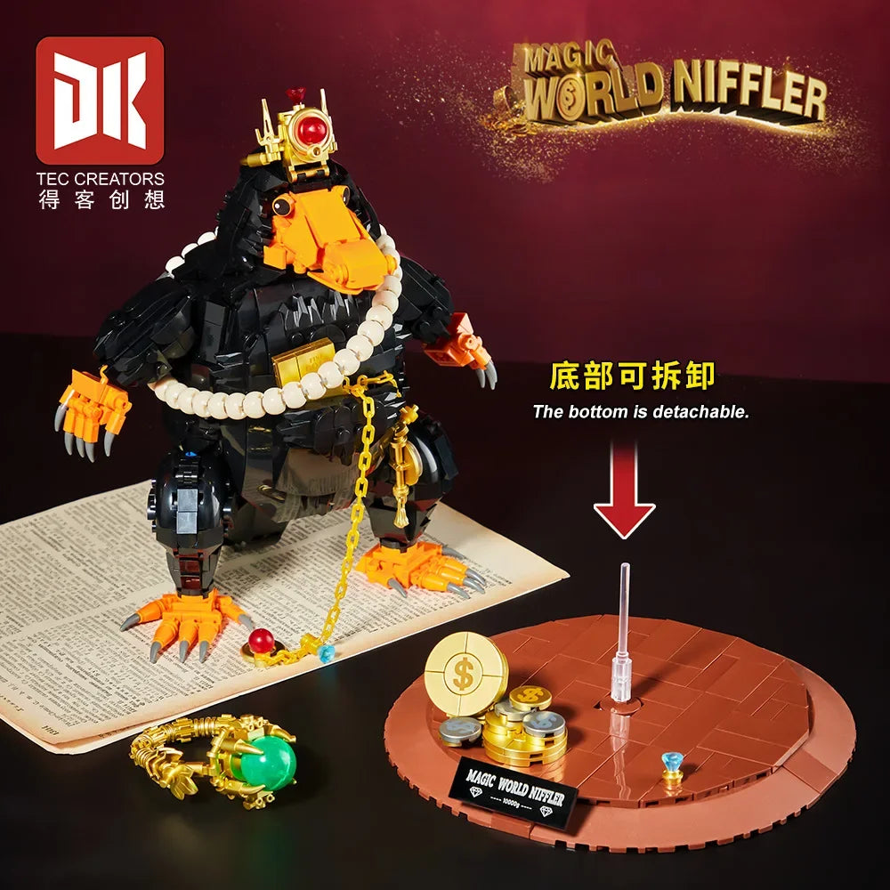 Magic Wand, Wizard’s Robe Model, Assembled Mini Brick Toy, Birthday Gift for Children and Adults.