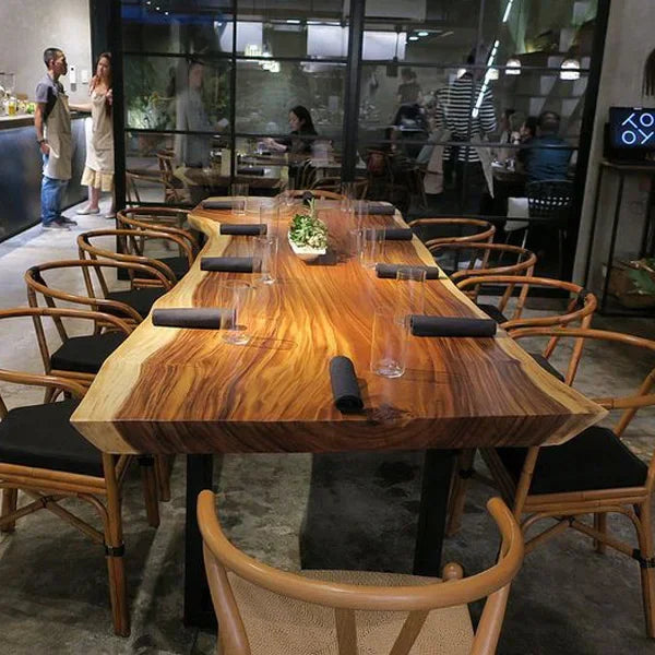 # Unique Furniture Design Walnut Slab Kitchen Restaurant Dining Wood Table For Sale