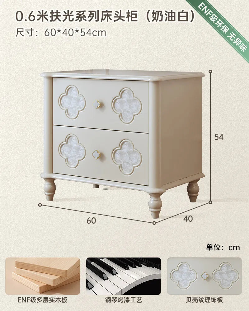 Decor Aesthetic Bedside Table Modern Wood Nightstands Cabinet Storage Nordic Design Comfortable Bedroom Room Furniture Home