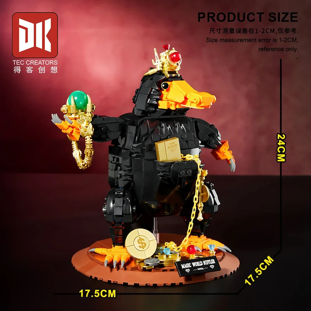 Magic Wand, Wizard’s Robe Model, Assembled Mini Brick Toy, Birthday Gift for Children and Adults.