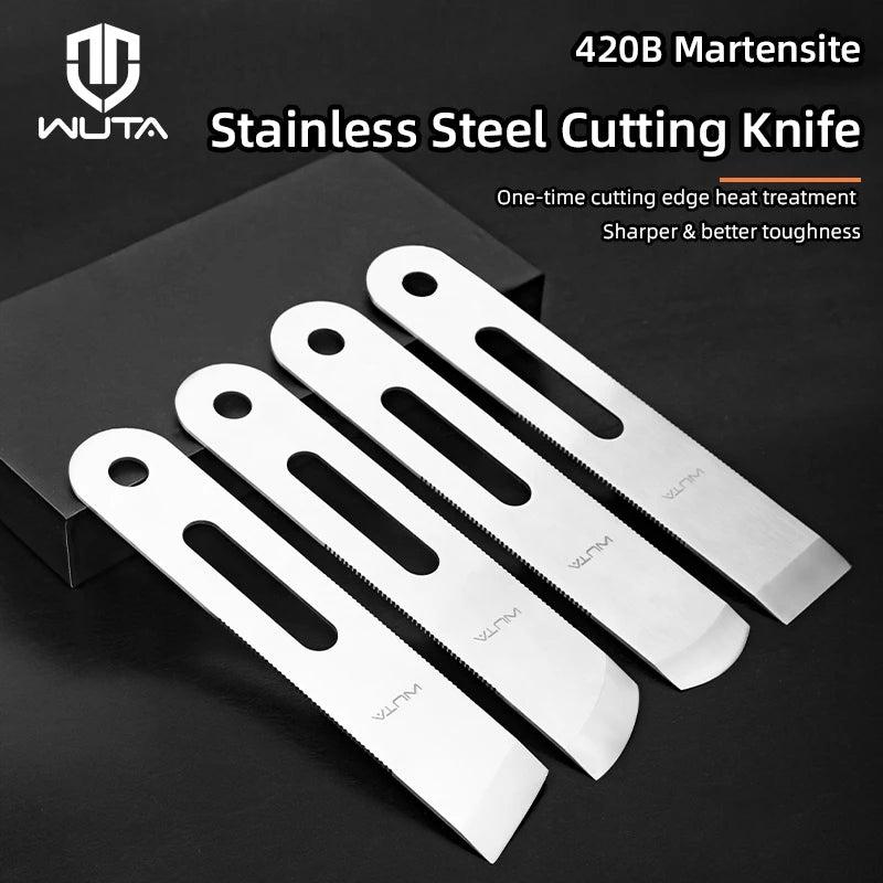 WUTA Professional Leather Cutter Thinning Skiving Tools DIY Craft Cutting Sharp Round/Flat/Slanted Blade,Right/Left Handle