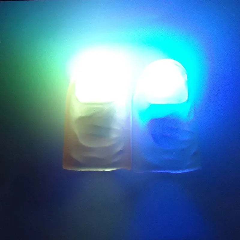 Magic Thumbs Light Toys for Adult Magic Trick Props Blue Light Led Flashing Fingers Halloween Party Toys for Children