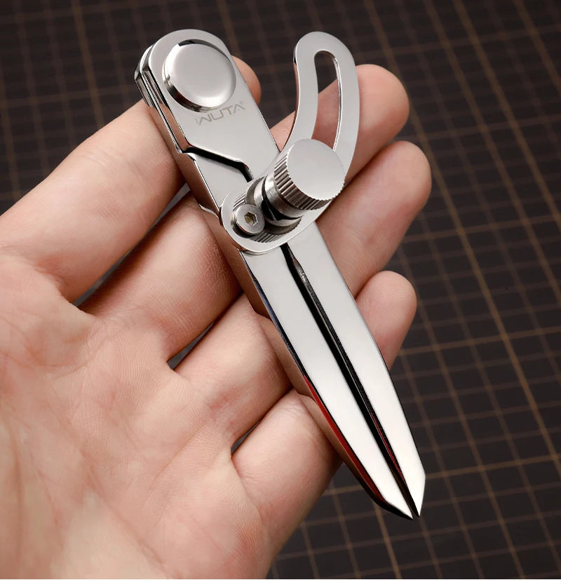 WUTA 304 Stainless Steel Leather Compass Adjustable Spacing Wing Divider Completely Polished Craft Regulation Tools DIY Scriber