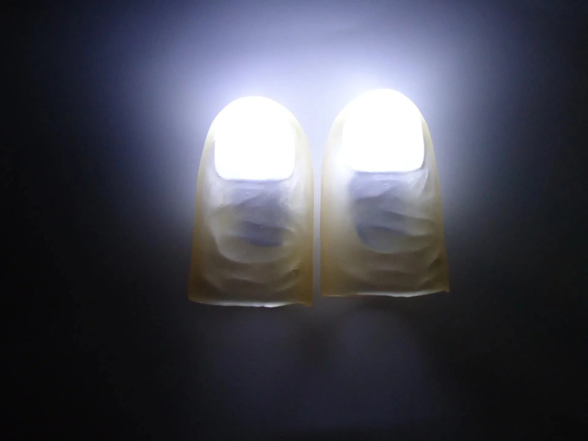 Magic Thumbs Light Toys for Adult Magic Trick Props Blue Light Led Flashing Fingers Halloween Party Toys for Children