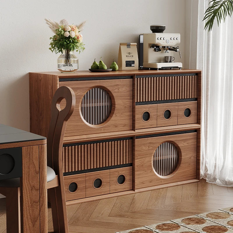 Luxury Wooden Storage Cabinet Tall Modern Design Drawers Display Cabinet Retro Aesthetic Mobili Soggiorno Living Room Furniture