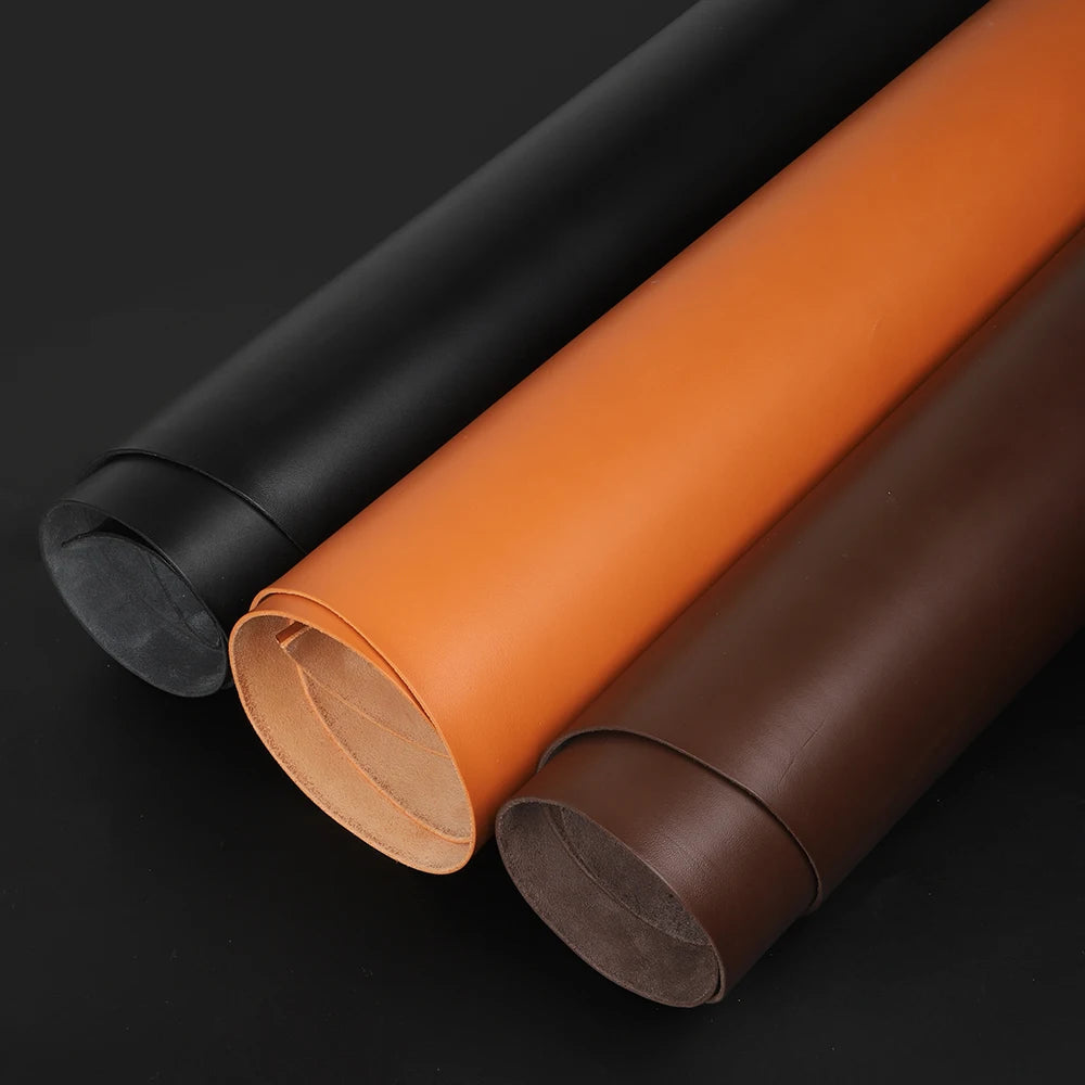 WUTA Italian Vegetable Tanned Cowhide Leather Full Grain Skin Genuine Leather DIY Craft Leather Fabric 1/3/5 Sq.ft Irregular