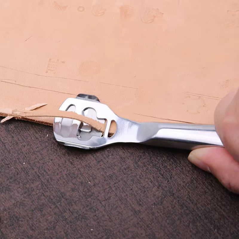 Fenrry Leather Skiving Tool Edge Skiver Leather Beveler DIY Trimming Tools Professional Shovel Leather Knife With 10 Blades