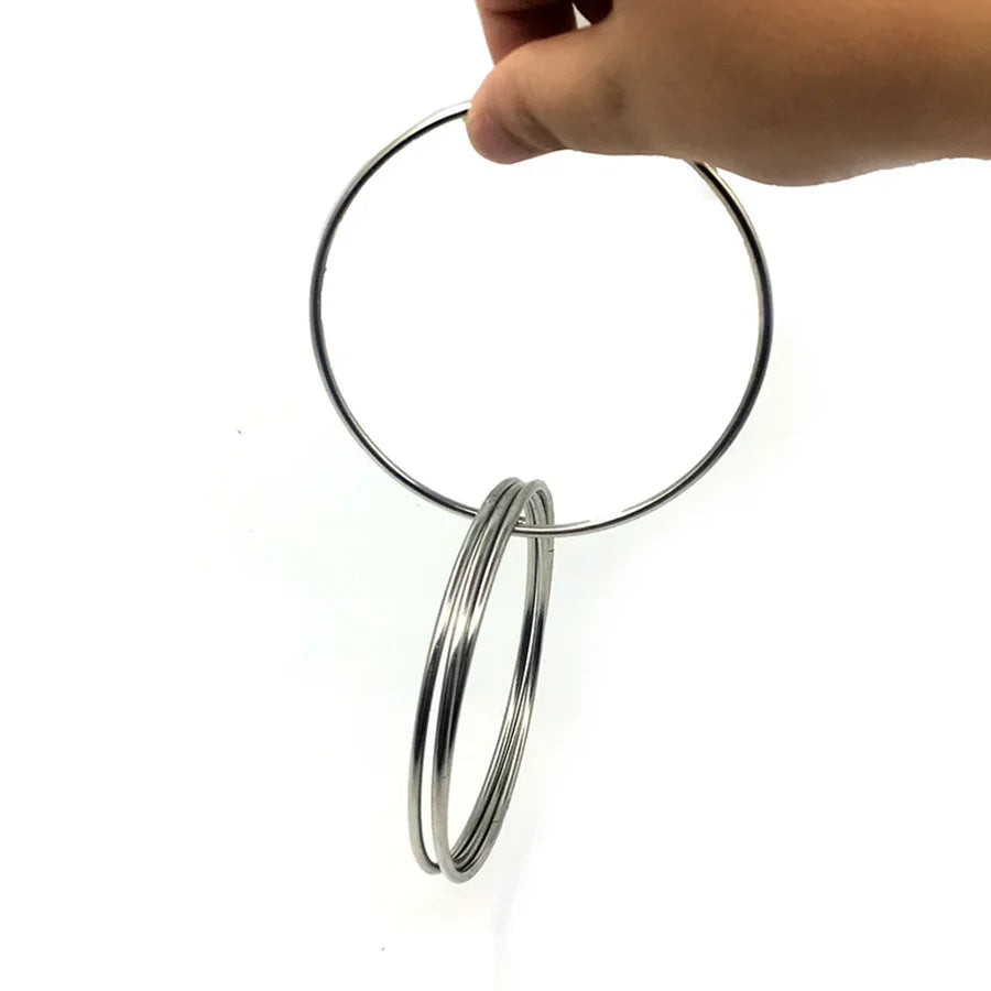 4pcs/set Magic Power Rings Classical Metal Circular Decryption Magic Stage Street Close Up Magic Family Party Performance Props