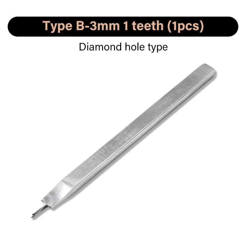 WUTA 1/2/4pcs Leather Chisel Diamond Hole Punch Stitching Tool French Style Pricking Iron DIY Craft Tools Completely Polished