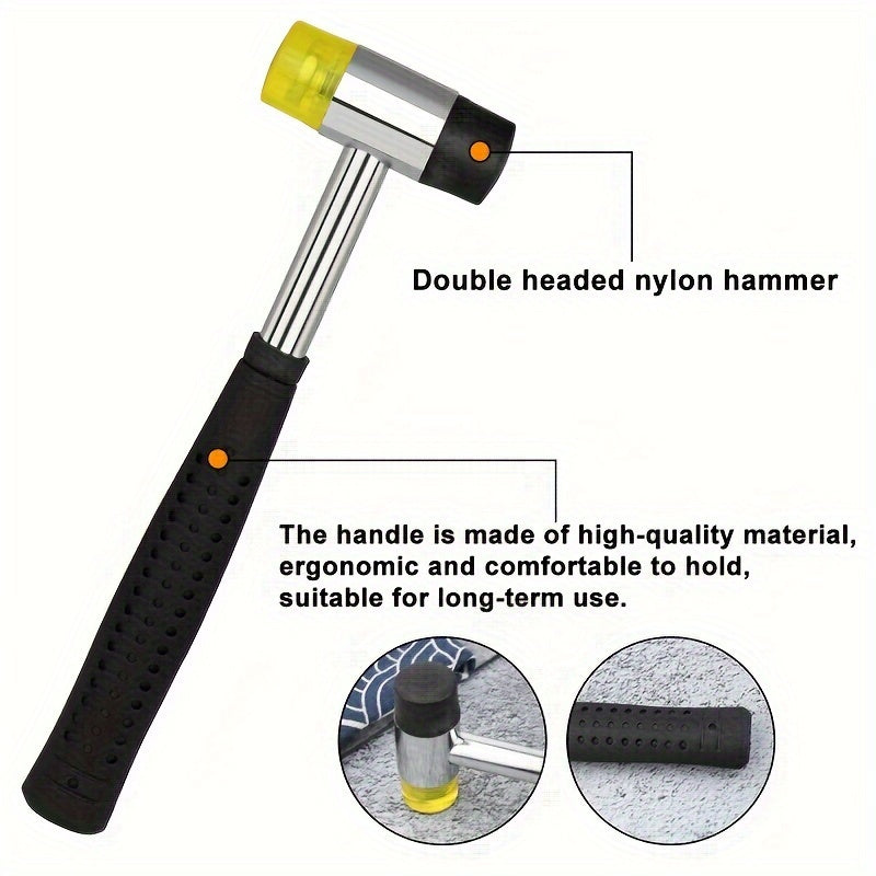 WUTUREE Leather Rivets Kit - With Rubber Hammer, Hole Puncher & Storage Box - Metal Rivets for DIY Leather Craft, Clothes, Shoes Decoration & Repair - For Crafters & DIY Enthusiasts